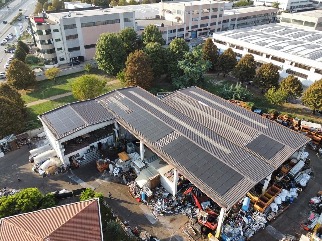Impianto fotovoltaico su capannone 52 kWp a Rivoli