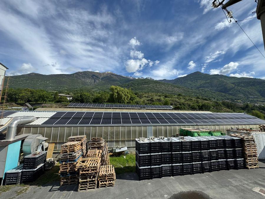 Impianto fotovoltaico su serre 100 kWp a Aosta
